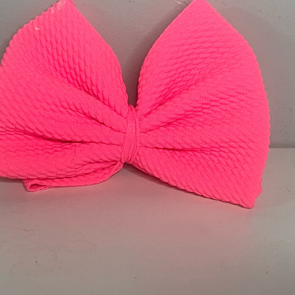 Vibrant Pink Bow Hair Accessory